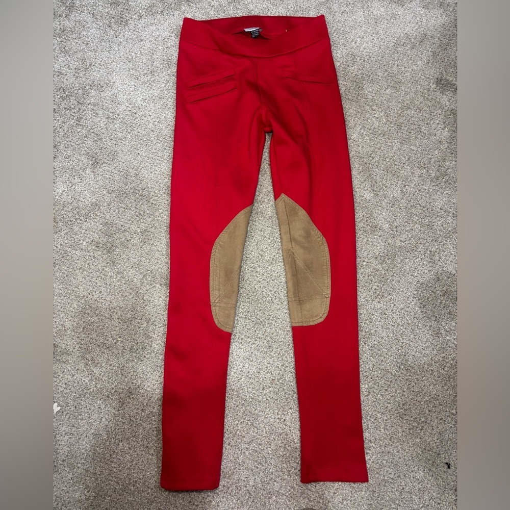 Tasha Polizzi Collection Women's Leggings Medium Red Equestrian Style Riding
